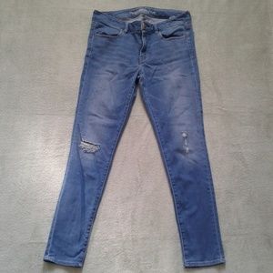 American Eagle lightwash jeggings, 12